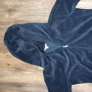 Women's Navy Juicy Cator Velour Hoodie Natural